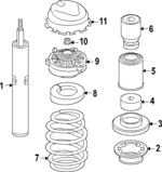 85E413333C - : Shock Mount for Audi: Q6 e-tron, SQ6 e-tron Image