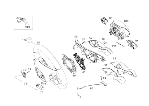 Steering Wheel and Steering Wheel Lock for 2016 Mercedes-Benz CLS63 AMG S #0
