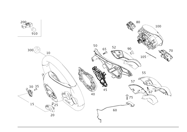 8601702 - Special Equipment: Driver Airbag for Mercedes-Benz: AMG GT C, AMG GT R, AMG GT S, C350e, C400, C43 AMG, C450 AMG, C63 AMG, C63 AMG S, CLS550, CLS63 AMG, CLS63 AMG S, E400, E450 Image image