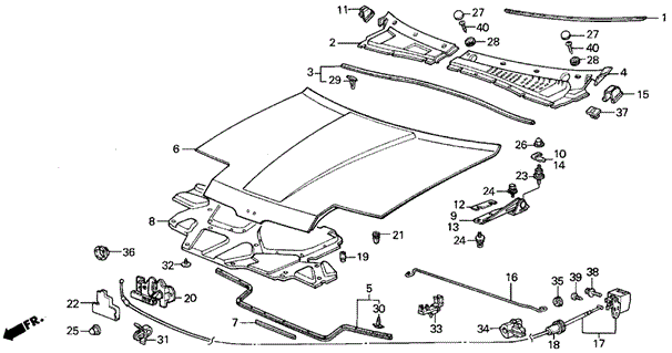 Hood for 1988 Acura Integra #0