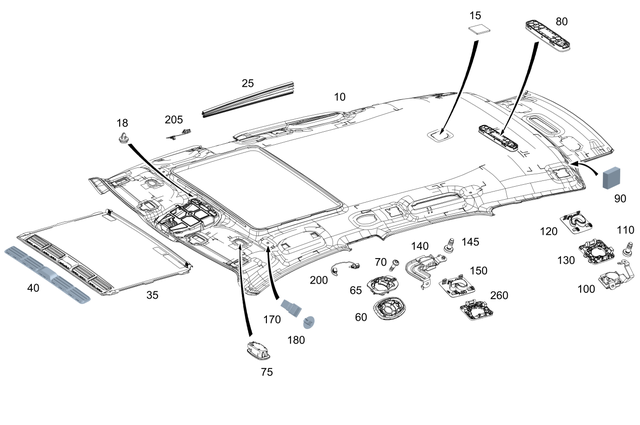 1676820204 - : Dampening, Roof for Mercedes-Benz Image