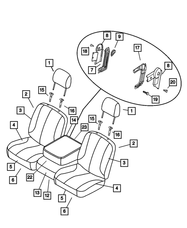 5178109AA - Interior Trim: Seat Cushion Foam, Left for Mopar Image