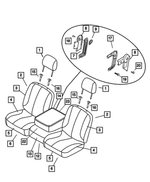 1FF281J3AA - Interior Trim: Front Seat Back, Right for Mopar Image