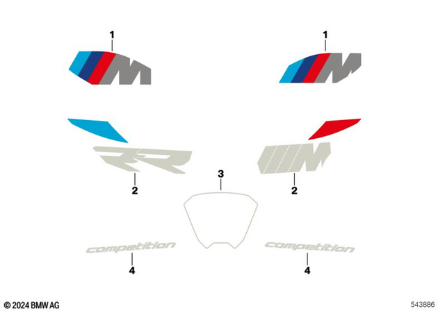 51145A640F5 - Body Equipment: Decor Fuel Tank Left -  for BMW-Motorrad Image image