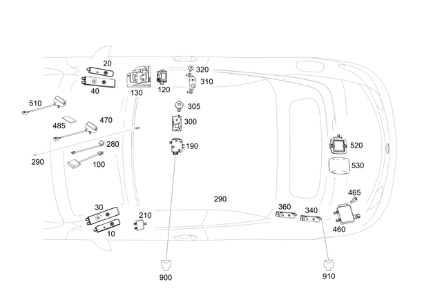 2319052300 - Electrical System: Antenna Amplifier for Mercedes-Benz: C350e, C400, C43 AMG, C450 AMG, C63 AMG, C63 AMG S, GLC300, GLC43 AMG, GLC63 AMG, GLC63 AMG S, SL400, SL450, SL550, SL63 AMG, SL65 AMG, SLC300, SLC43 AMG, SLK250, SLK300, SLK350, SLK55 AMG Image image