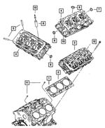 R5640446AB - 4.0L Gas; Engine: Cylinder Head, Remanufactured, Complete for Mopar Image