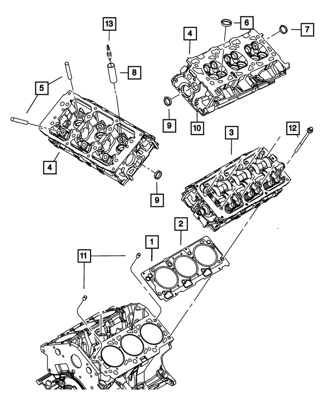 RL792925AA - 4.0L Gas; Engine: Cylinder Head, Bare for Chrysler: 300, 300M, Concorde, Pacifica, Sebring, Town &amp; Country | Dodge: Avenger, Challenger, Charger, Grand Caravan, Intrepid, Journey, Magnum, Nitro Image