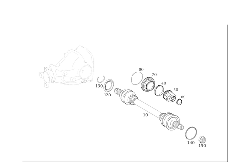 Axle Shaft for 2005 Mercedes-Benz CL600 #0