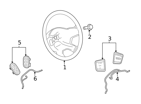 Steering Wheel & Trim for 2007 Jeep Commander #0