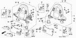 83425S2A000ZA - Interior/Bumper: HANGER, CONSOLE *NH167L* (GRAPHITE BLACK) for Honda Image