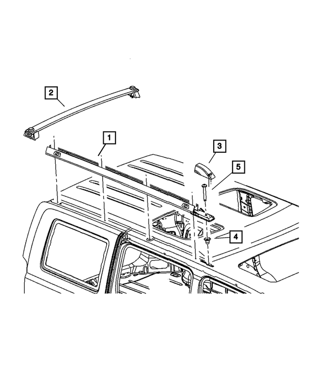 « 55396647AG – Body Sheet Metal Except Doors : Toit Longeron, Côté Gauche pour Mopar Image »