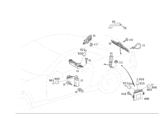 2308201675 - Electrical System: Antenna for Mercedes-Benz: SL500, SL55 AMG, SL550, SL600, SL63 AMG, SL65 AMG Image image