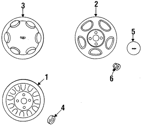 Wheels & Trim for 1994 Kia Sephia #0