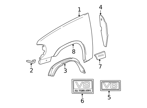 Fender & Components for 1999 Ford Explorer #0