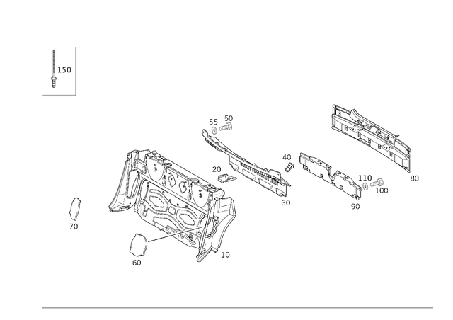 1706400157 - Rear End: Cover for Mercedes-Benz: SLK230, SLK320 Image image