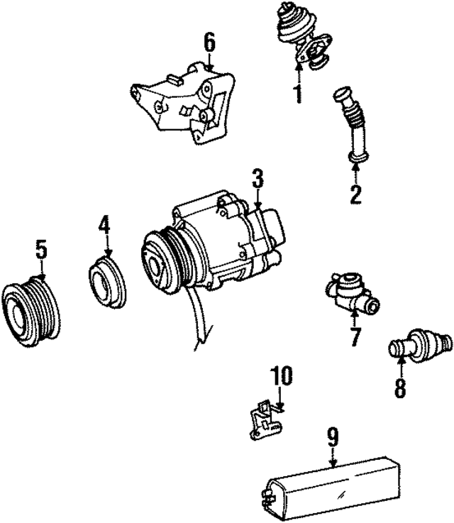 1041400886 - Emission System: Pulley for Mercedes-Benz Image
