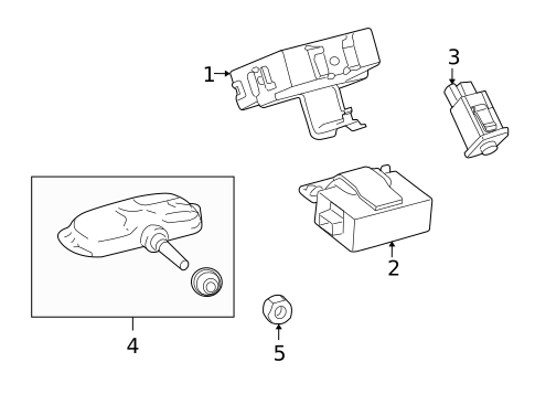 Tire Pressure Monitor Components for 2010 Lexus LS600h #0