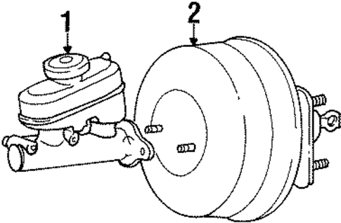 Master Cylinder - Components On Dash Panel for 1998 Ford Crown Victoria #0