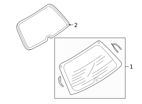 Glass - Lift Gate for 2005 Mazda 3 #0