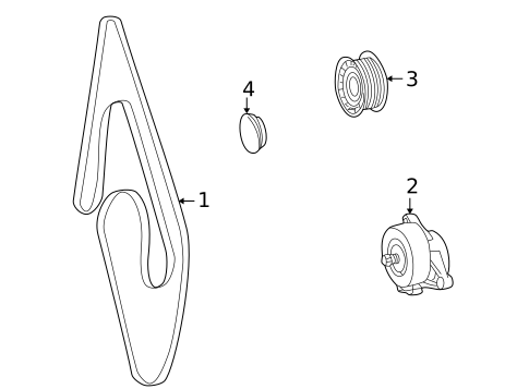 Accessory Drive Belt System Components for 2007 Mercedes-Benz ML 500 #0
