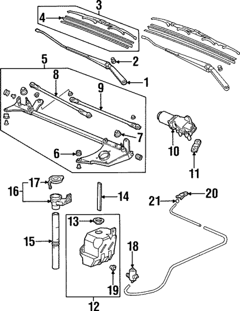 Wiper & Washer Components for 2000 Honda Prelude #0