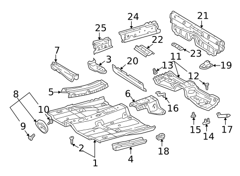 Floor & Rails for 2003 Toyota MR2 Spyder #0