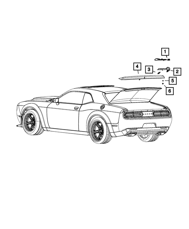 « 6RF50RXFAD – Exterior Ornamentation : Arrière Spoiler pour Mopar Image »