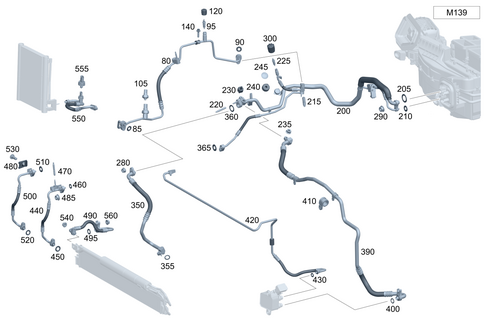 Refrigerant Line Routing for 2019 Mercedes-Benz GLA45 AMG #0