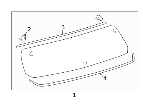 Glass - Lift Gate for 2017 Toyota Corolla iM #0