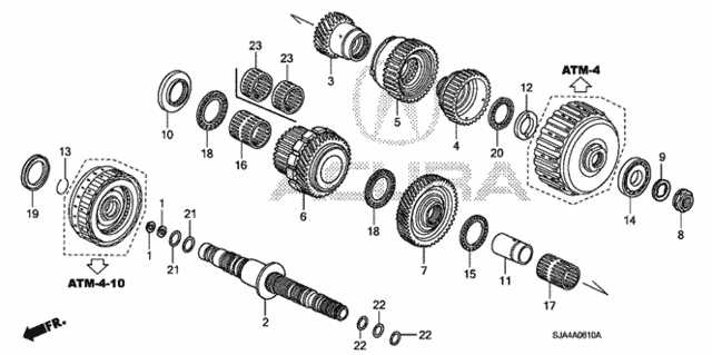 AT Secondary Shaft for 2007 Acura RL #0