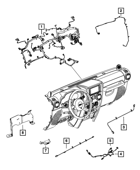 Wiring-Instrument Panel for 2015 Jeep Wrangler #0