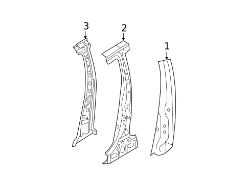 Center Pillar for 2008 Chevrolet Aveo5 #0