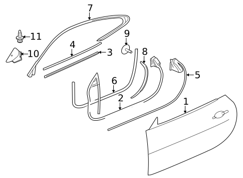 Door & Components for 2007 Jaguar XK #0