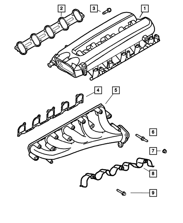 5037123AC - Engine 8.3L Ten Cylinder [EWC]: Exhaust Manifold, Left for Mopar Image