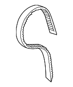 14400RCAA01 - Engine: Timing Belt for Honda: Accord, Accord Crosstour, Crosstour, Odyssey, Pilot, Ridgeline Image