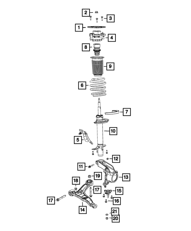 68274695AB - : Front Suspension Strut for Mopar Image