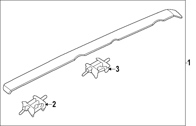 87240GG100 - : Roof Molding for Kia Image