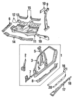 4218723 - Body: Door Sill Cover for Saab: 900 Image