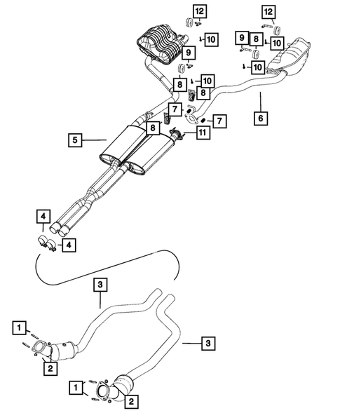 Exhaust System for 2019 Chrysler 300 #4