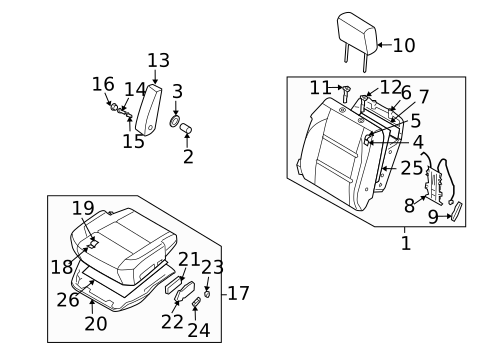 Front Seat Components for 2009 Nissan TITAN #4