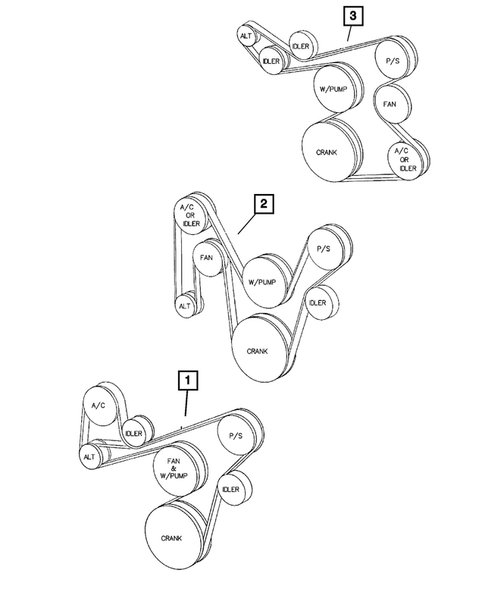 Drive Belts for 2001 Jeep Cherokee #0