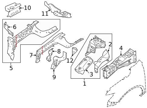 Structural Components & Rails for 2018 Nissan Rogue #0
