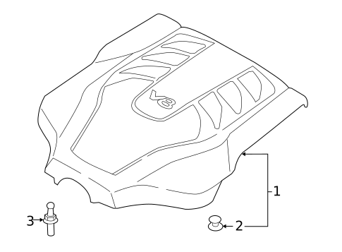 Engine Appearance Cover for 2017 Genesis G90 #0