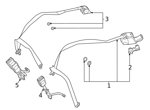 Second Row Seat Belts for 2022 Mercedes-Benz GLE 450 SUV #0