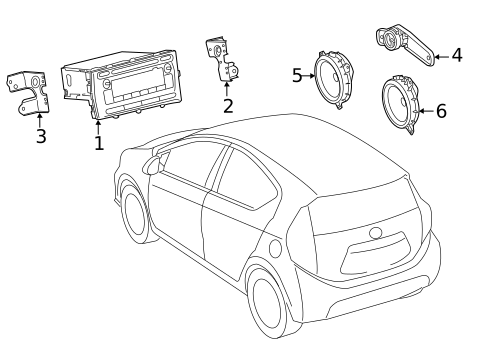 Sound System for 2013 Toyota Prius C #0