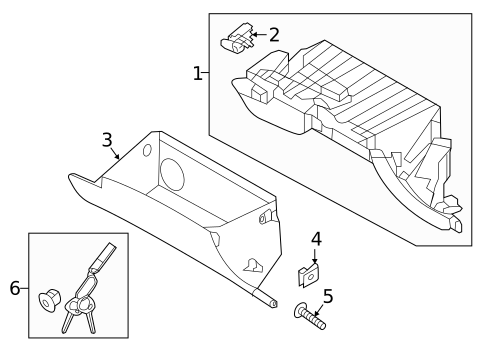 Glove Box for 2017 Hyundai Santa Fe Sport #0