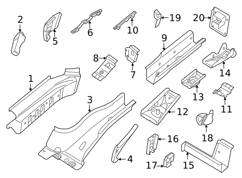 Rear Floor & Rails for 2022 Volkswagen ID.4 #0
