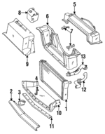 14058670 - Cooling System: Radiator Mount Panel for Chevrolet: Corvette Image