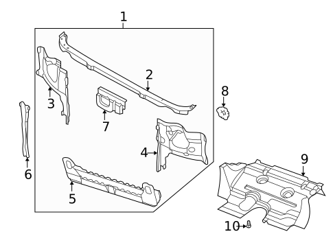 Radiator Support for 2000 Nissan Pathfinder #0