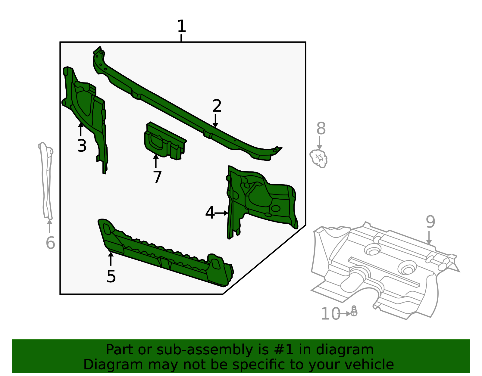 1996-2004 Nissan Pathfinder Radiator Support Panel 62500-0W700 | OEM ...